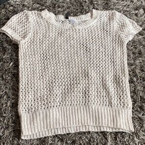 H&M white mesh style top see pics gently used.